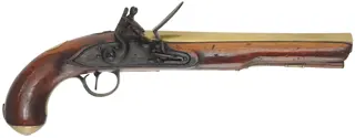 Antique Ketland Trade Pistol,
.60 caliber smoothbore, 9" brass barrel,
flintlock, walnut, brass furniture,
marked W. Ketland & Co.